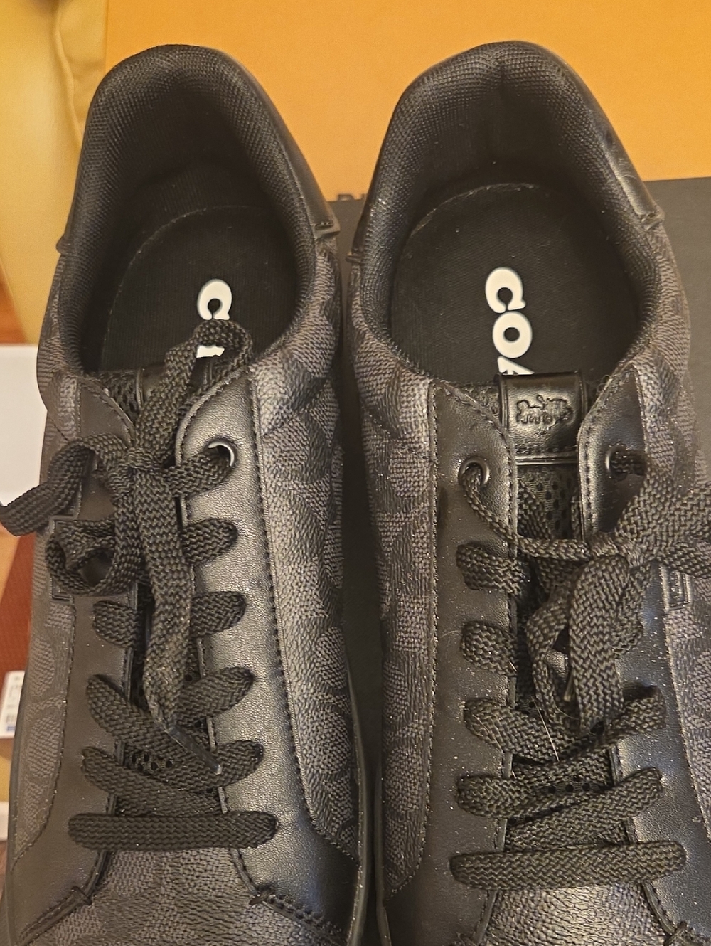 Coach Men’s Black Low-Top Lace-Up Sneakers